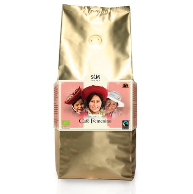 Arabica medium roast Cafe Femenino van SUN coffee bonen, 1 x 1 k